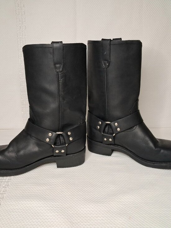 Dingo DI19057 Dean Biker Motorcycle Harness Boots Leather Square Toe US 10.5 EW